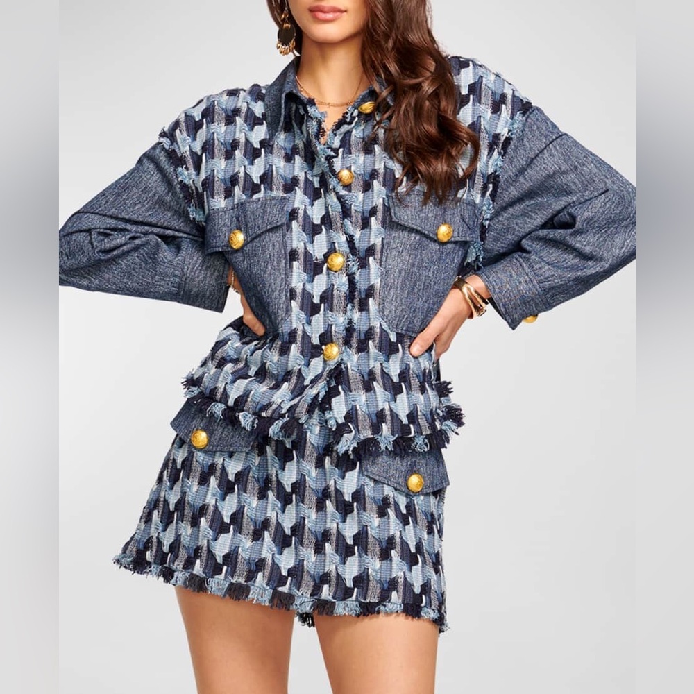 RAMY BROOK Blossom Woven Denim Jacket NWT